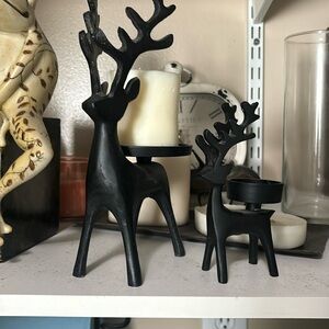 Reindeer candle holders -solid metal